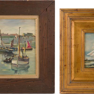 Sale Photo Thumbnail #130: James, Clipper Ship at Sea, Oil on Canvas