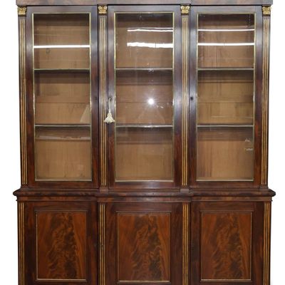 Sale Photo Thumbnail #294: George IV Parcel-Gilt Mahogany Library Bookcase