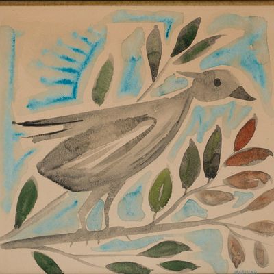 Sale Photo Thumbnail #168: George J Marinko, 1908-1989, Exotic Bird, Watercolor