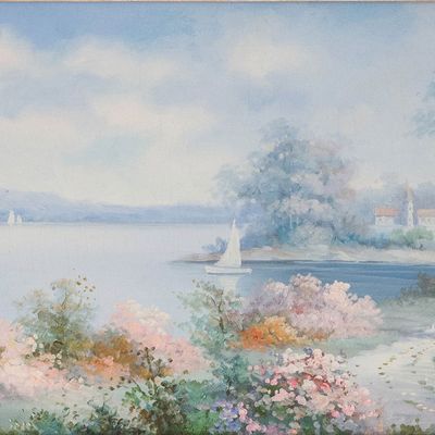 Sale Photo Thumbnail #157: Charles Weidman, Springtime Landscape, Oil on Canvas