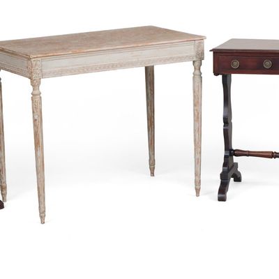Sale Photo Thumbnail #60: French Provincial Style White Painted Pine Table