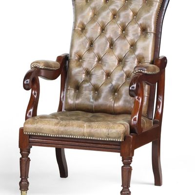 Sale Photo Thumbnail #110: Victorian Mahogany Reclining Armchair