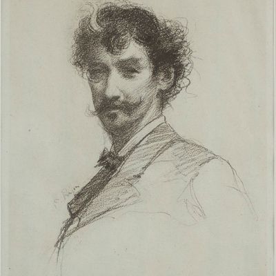 Sale Photo Thumbnail #239: Paul-Adolphe Rajon, 1842-1888, Portrait of Whistler, Lithograph