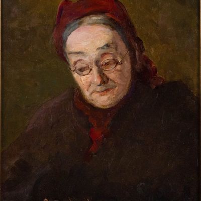 Sale Photo Thumbnail #151: Charles Robertson, Portrait of an Elderly Woman, Oil on Canvas
