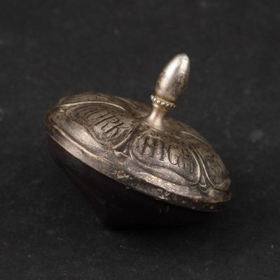 Sale Photo Thumbnail #2: Gorham Sterling Silver and Wood Golf Top