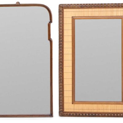 Sale Photo Thumbnail #40: Contemporary Rattan Framed Mirror