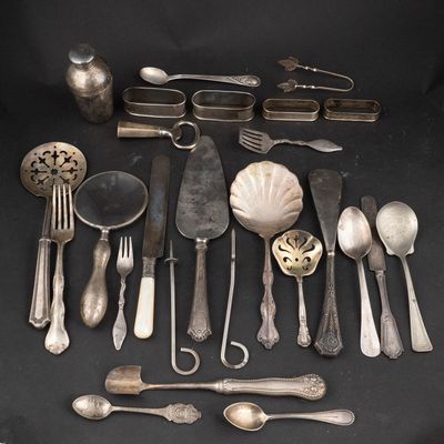 Sale Photo Thumbnail #9: Assorted Sterling Silver Flatware and Wares