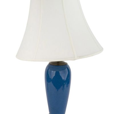 Sale Photo Thumbnail #372: Contemporary Blue Glazed Ceramic Table Lamp