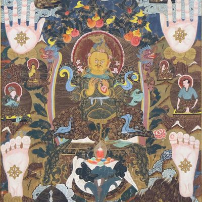 Sale Photo Thumbnail #379: Framed Tibetan Thangka