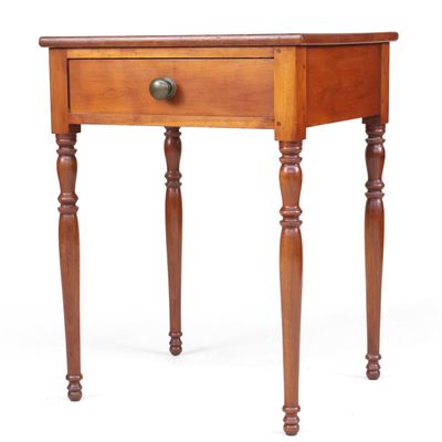 Sale Photo Thumbnail #268: Federal Carved Walnut Bedside Table