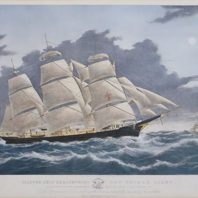 Sale Photo Thumbnail #236: Nathaniel Currier, 1813-1888, Clipper Ship Dreadnought, Lithograph