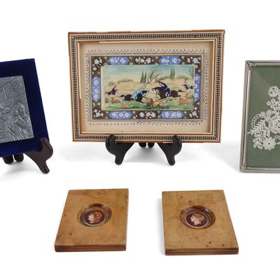Sale Photo Thumbnail #143: Persian Miniature Painting of a Lion Hunt