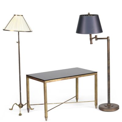 Sale Photo Thumbnail #59: Two Modern Brass Floor Lamps