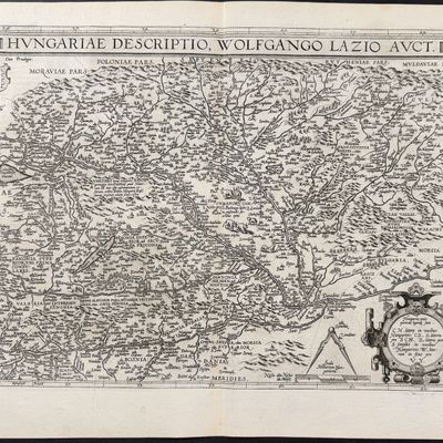 Ortelius, pub. 1587 - Map of Hungary