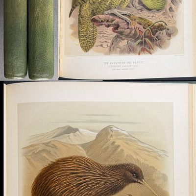 Buller & Keulemans's Birds of New Zealand - Two Volumes with 48 Colored Lithographs