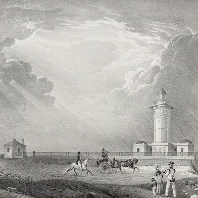 Dumont, Australia - Port Jackson, New South Wales, Australia;  Vue du Phare du Port Jackson (Nouvelle Galles du Sud)