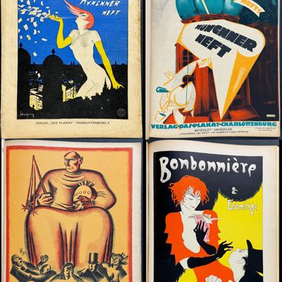 Das Plakat Magazine with 30 Full Page Lithographs by Schnackenberg, Hohlwein, Ottler, & Others