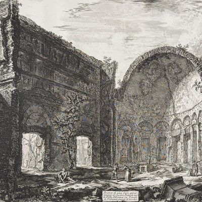 Piranesi, Folio - Ruins of a hall belonging to the Castro Pretorio in Hadrian’s Villa at Tivoli [Avanzi di una Sala appartenente al...