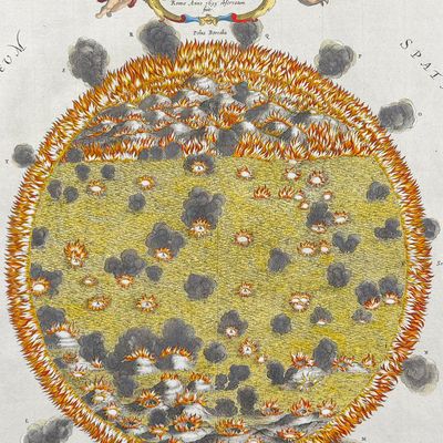 Kircher, pub. 1682 - Diagram of the Sun