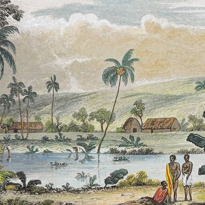 Byron, Hawaii - View of Part of Lahaina in Maui
