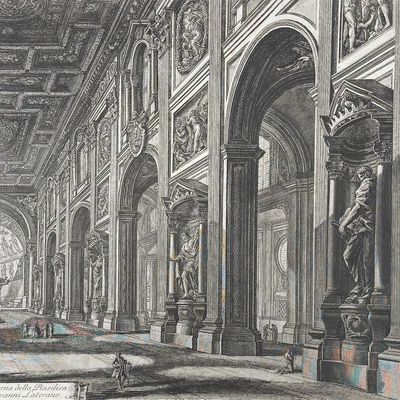Piranesi, Folio - Interior view of the Basilica of St. John Lateran [Veduta interna della Basilica di S. Giovanni Laterano]