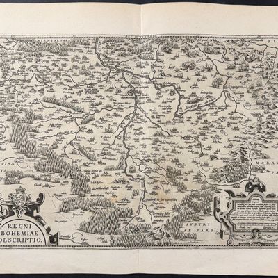Ortelius, pub. 1587 - Map of Bohemia, including Prague