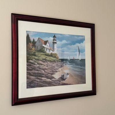 Sale Photo Thumbnail #52: Coastal framed art 