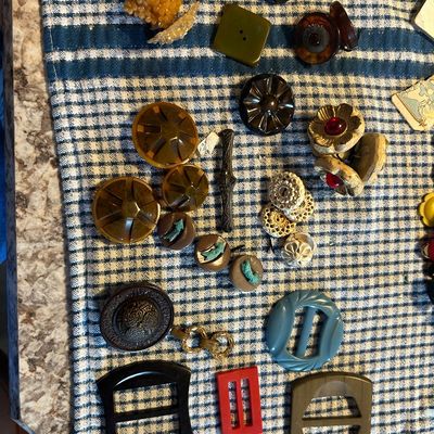 Bakelite buckle/scarf slip 