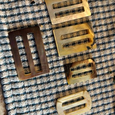 Mother of pearl buckle/scarf slip 