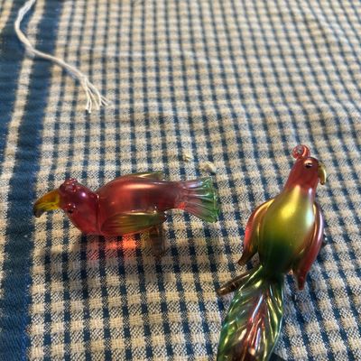 Blown glass birds