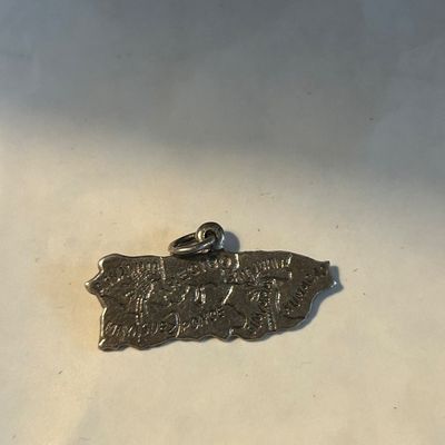Sterling silver Puerto Rico charm 