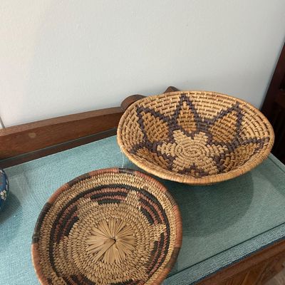 African woven basket 