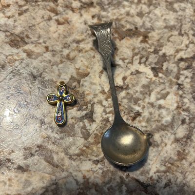 Mosaic cross and mini laddle 