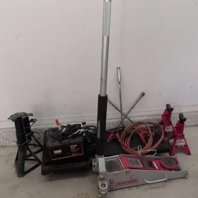 Basic Auto Maintenance Mechanic Kit – Craftsman Floor Jack, Jack Stands,Sears Battery Charger & More