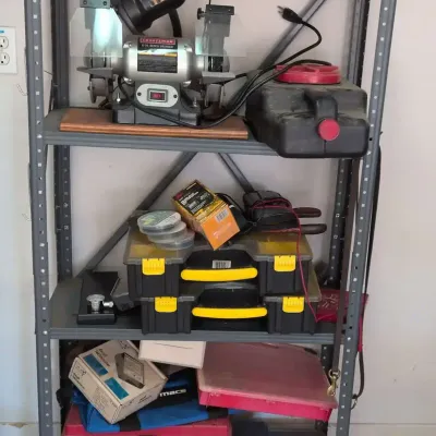 Craftsman 6” Bench Grinder , Tools, Toolboxes, Parts Bins & Garage Accessories Shelf Not Included
