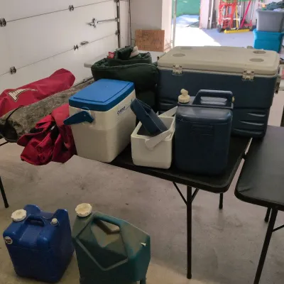 Camping & Outdoor Gear Collection – Coleman Coolers, Chairs, Sleeping Bag & Water Containers