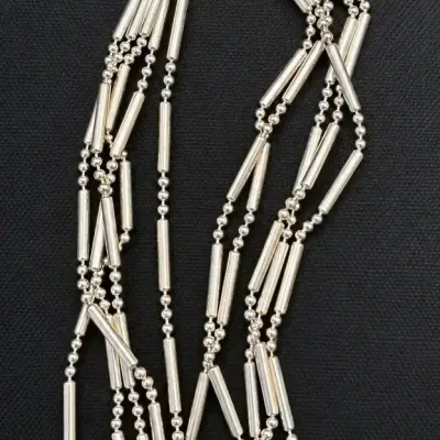 925 Sterling Silver Multi-Strand Beaded Bracelet