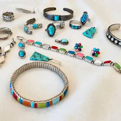 Southwestern Turquoise-Style Jewelry Collection – Rings, Bracelets, Earrings & Cuffs