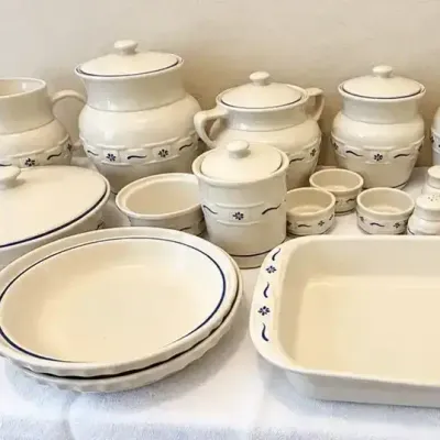 Longaberger Pottery Dinnerware & Kitchen Collection – Canisters, Plates, Mugs, Pitchers & Baker