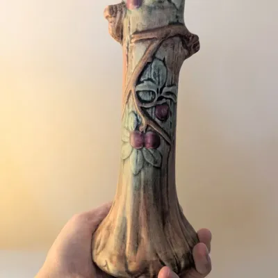 Sale Photo Thumbnail #17: circa 1920s Weller Pottery Woodcraft Apple Tree