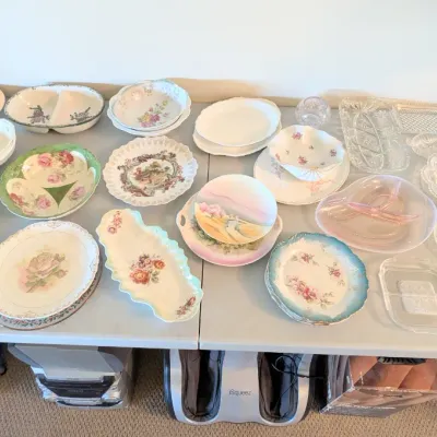 Sale Photo Thumbnail #36: Large collection of vintage plates and bowls