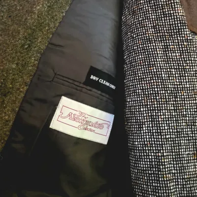 Interior lining and brand label of a vintage jacket from The Alexandie Collection.