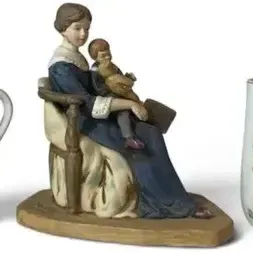 Sale Photo Thumbnail #32: Norman Rockwell “Bed Time” Figurine & 2 Illustrated Mugs, 3-Pc Lot