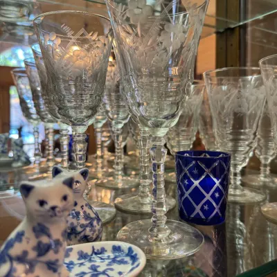 Sale Photo Thumbnail #15: libby rock sharpe crystal stemware