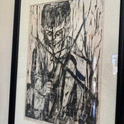 Sale Photo Thumbnail #27: original artwork by ann cushing gantz boy in the weeds artists proof
