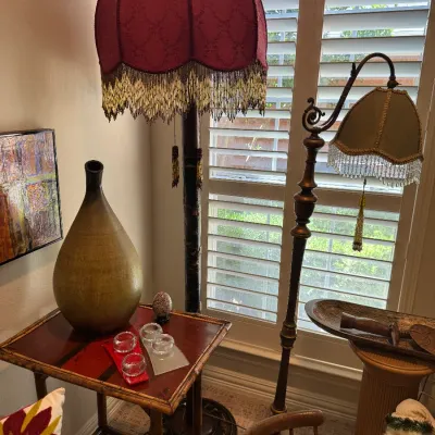 Sale Photo Thumbnail #38: antique floor lamps all throught the house