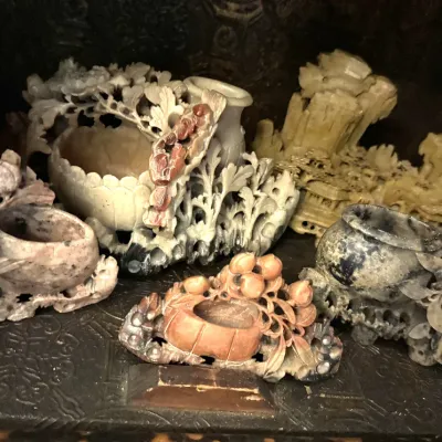 Sale Photo Thumbnail #21: collection of vintage chinese soap stones