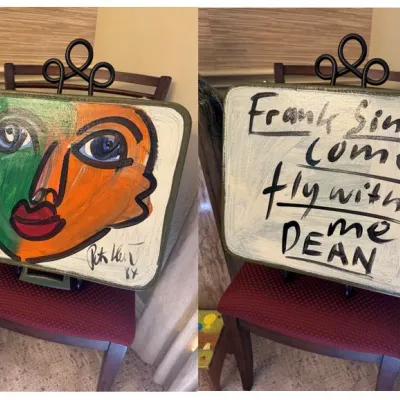 Sale Photo Thumbnail #16: abstract painted suitcase by peter keil 1984
