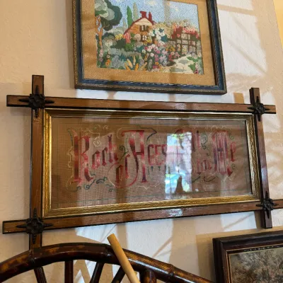 Sale Photo Thumbnail #55: needle point and embroidery artwork