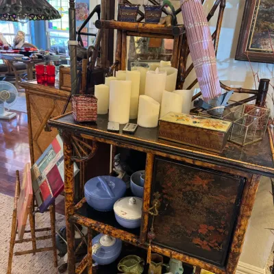 Sale Photo Thumbnail #44: bamboo cabinet hall pottery made for montgomery ward